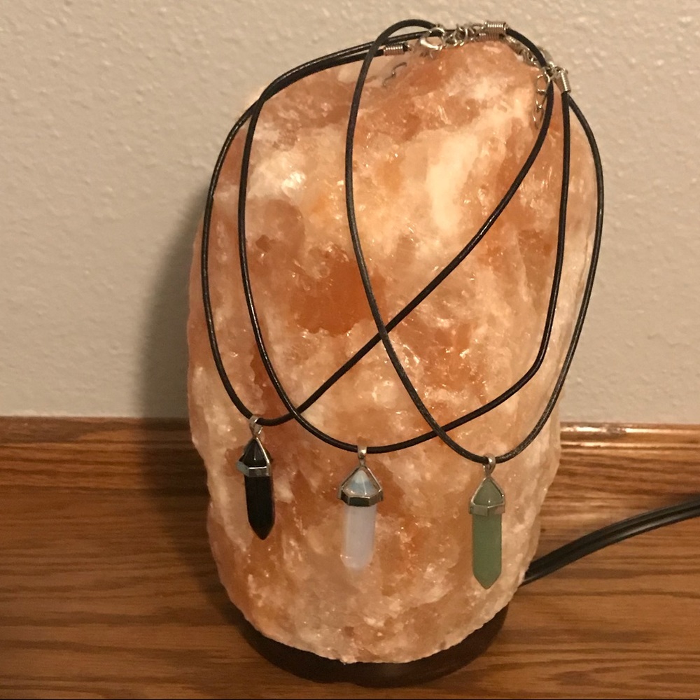 Crystal styled choker set of 3